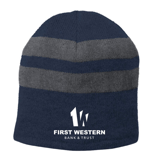 FWB303. Port & Company® Striped Beanie Cap