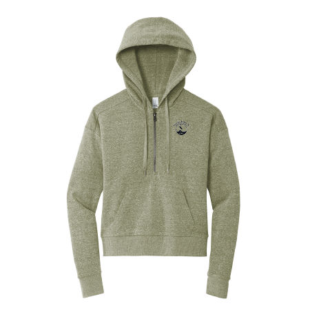 IBI115. District® Women’s Perfect Tri® Fleece 1/2-Zip Pullover