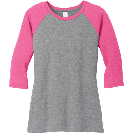 GC219. Women’s District® Perfect Tri ® 3/4-Sleeve Raglan