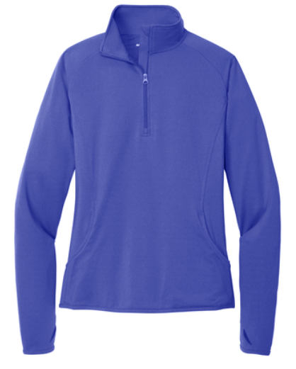CC202. Women’s Sport-Tek Sport-Wick® Stretch 1/2-Zip Pullover Sweatshirt