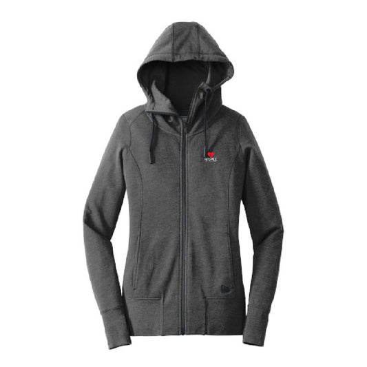 HRRV111. New Era® Ladies Tri-Blend Fleece Full-Zip Hoodie