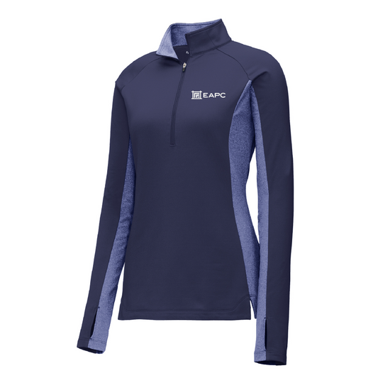 EAPC123. Sport-Tek® Ladies Sport-Wick® Stretch Contrast 1/2-Zip Pullover