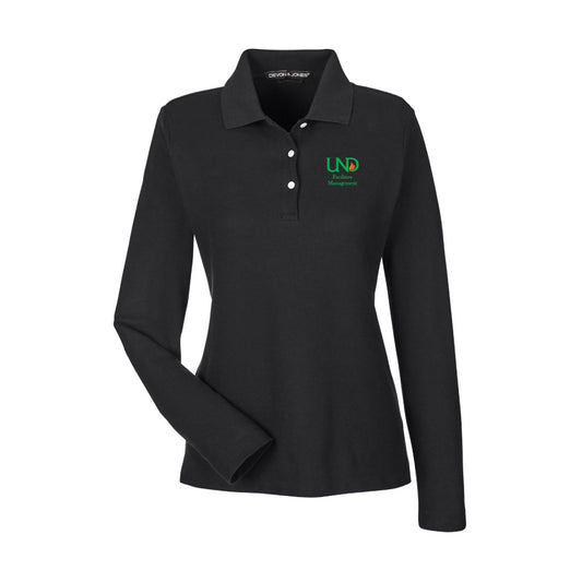 UNDFMS. Devon & Jones Ladies' Pima Piqué Long Sleeve Polo