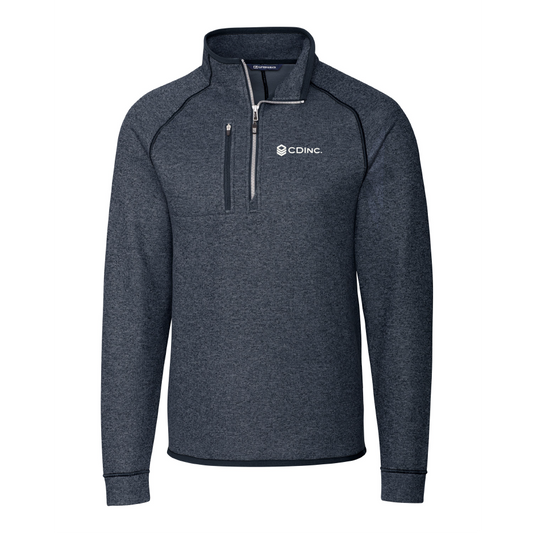 EAPC240. Cutter & Buck Mainsail Sweater-Knit Mens Half Zip Pullover Jacket