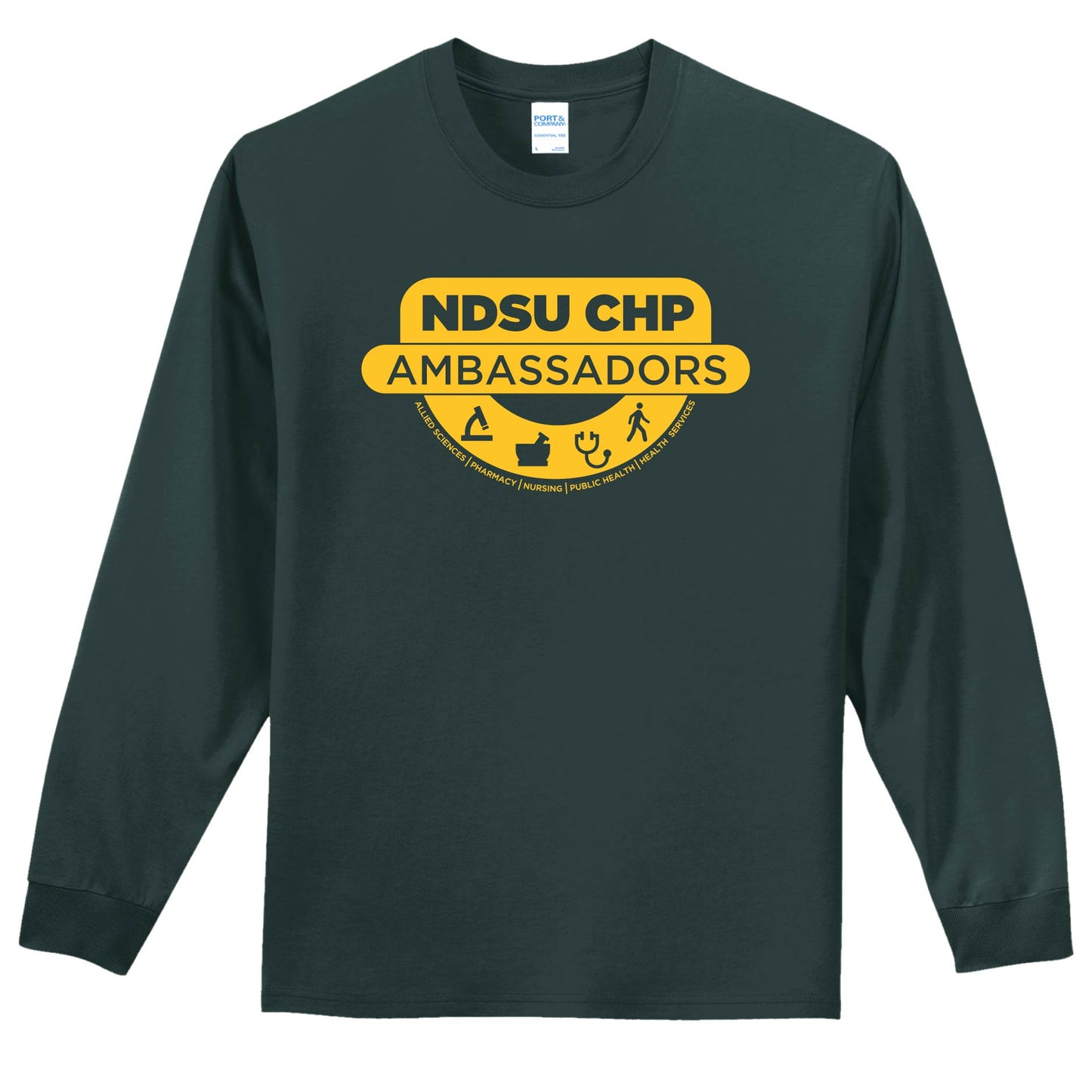 NDSUCHP200. Port & Company® Long Sleeve Essential Tee