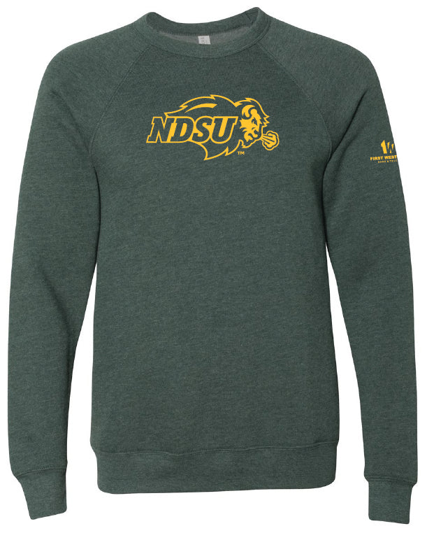 NDSUFW300. Unisex Bella + Canvas Sponge Fleece Crewneck