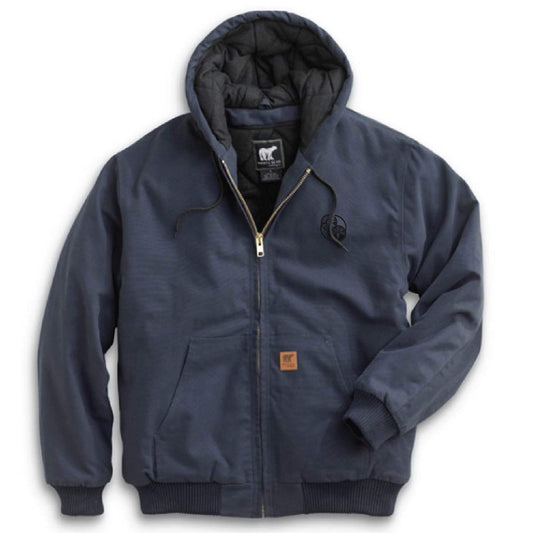 ACS211. Men's White Bear Cotton Duck Hooded Jacket