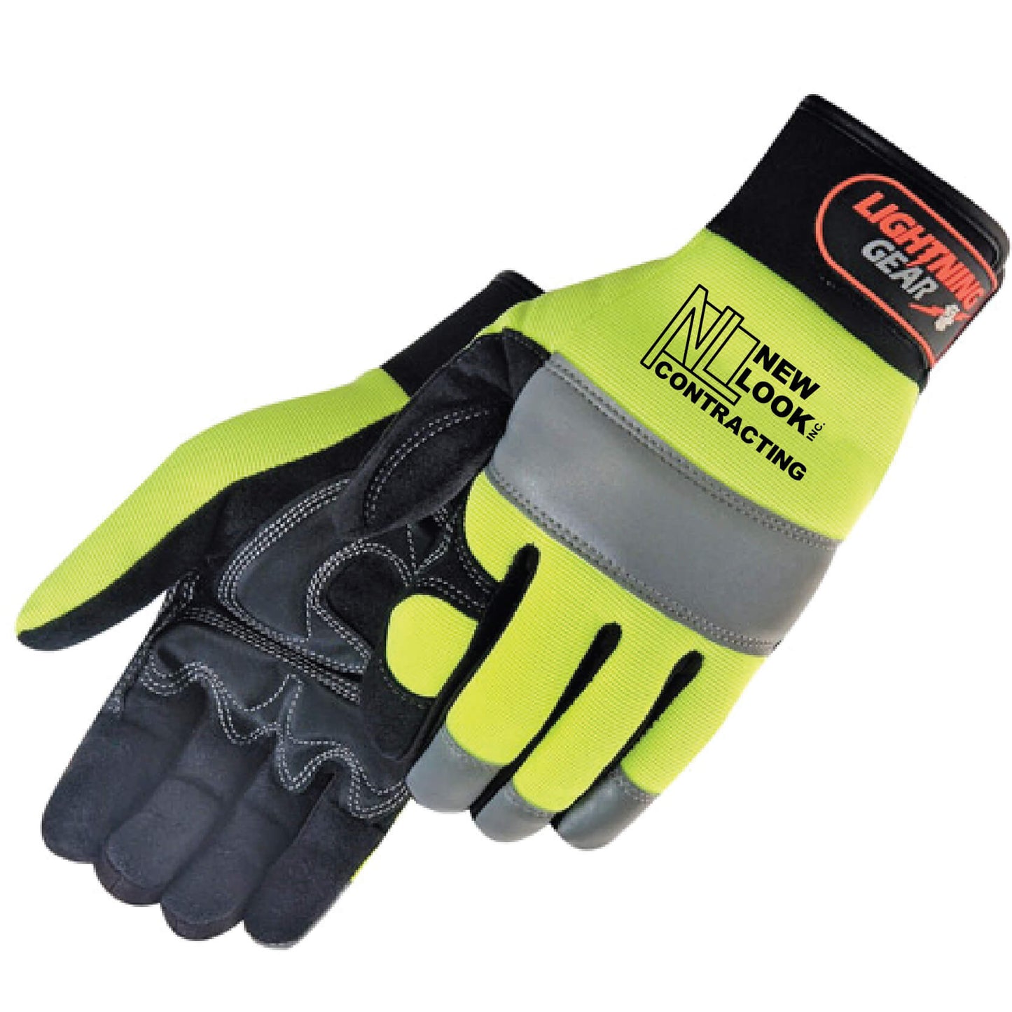 AS303t. Premium Hi-Vis Reinforced Palm Mechanic Gloves
