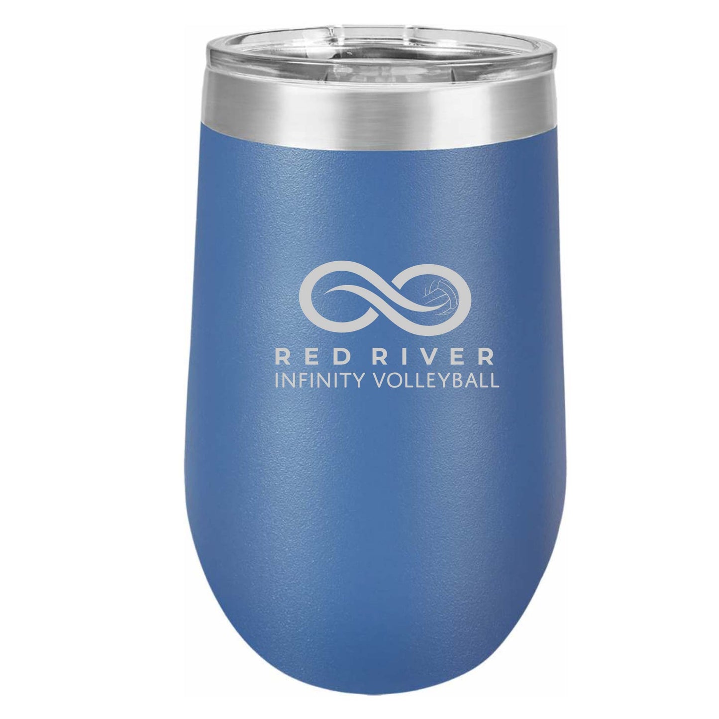 RRIV514. Polar Camel 12 oz. Royal Blue Vacuum Insulated Stemless Wine Tumbler w/Lid