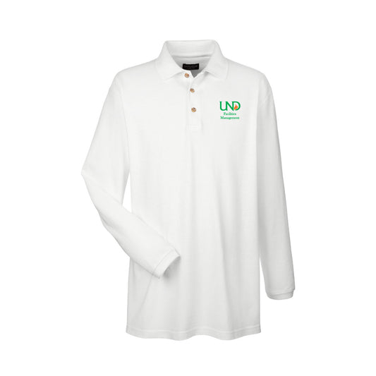 UNDFMS. UltraClub Long Sleeve Classic Piqué Polo