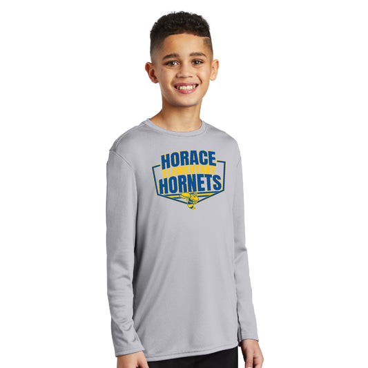 HE114. Unisex Youth Port & Company® Long Sleeve Performance Tee