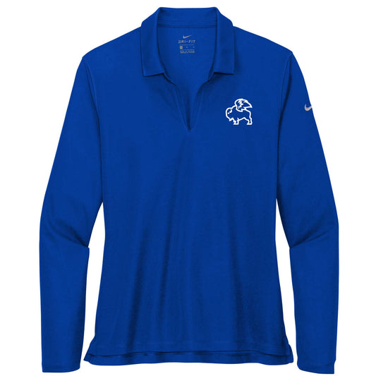 BWW227. Nike Ladies Dri-FIT Micro Pique 2.0 Long Sleeve Polo