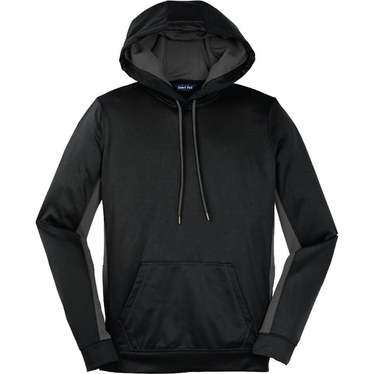 BYTE114. Women's Sport-Tek® Sport-Wick® Fleece Colorblock Hooded Pullover