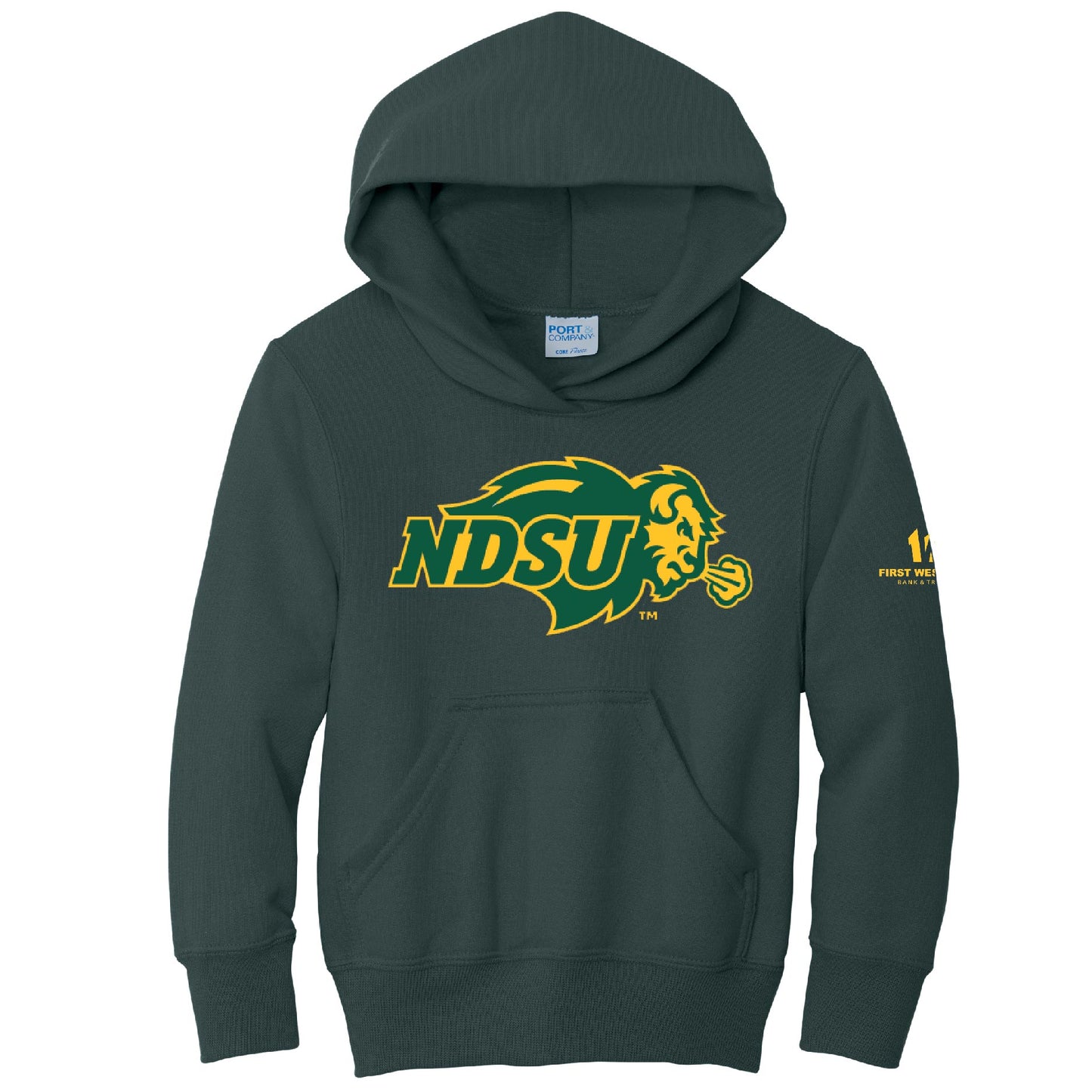 NDSUFW401. Port & Company® Youth Core Fleece Pullover Hooded Sweatshirt
