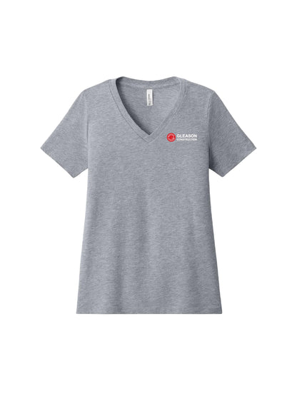 GLCO214. BELLA+CANVAS® Women’s Relaxed Heather CVC V-Neck Tee