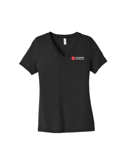 GLCO214. BELLA+CANVAS® Women’s Relaxed Heather CVC V-Neck Tee
