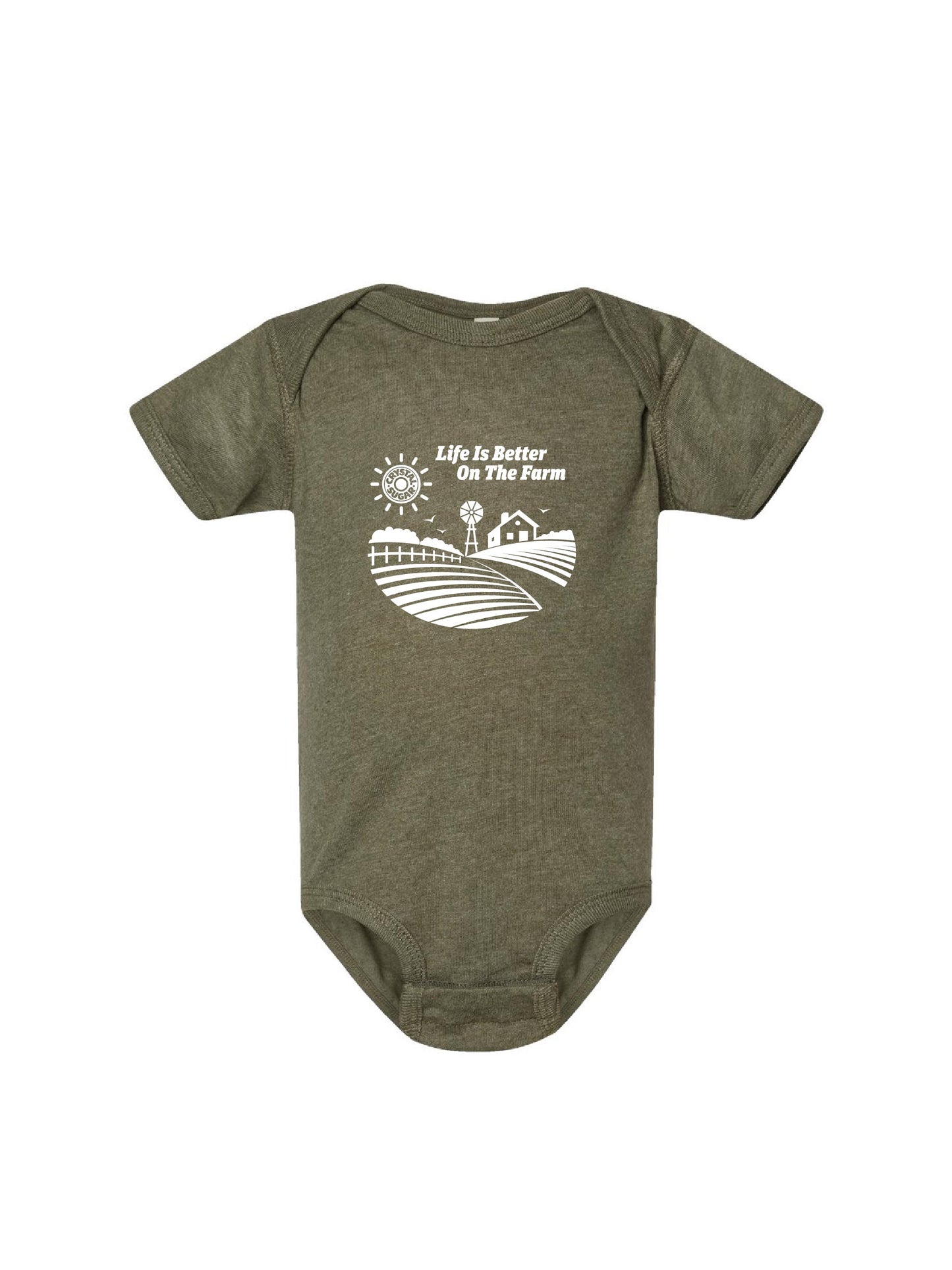 ACS430. Rabbit Skins Infant Onesie | Life is Better on the Farm