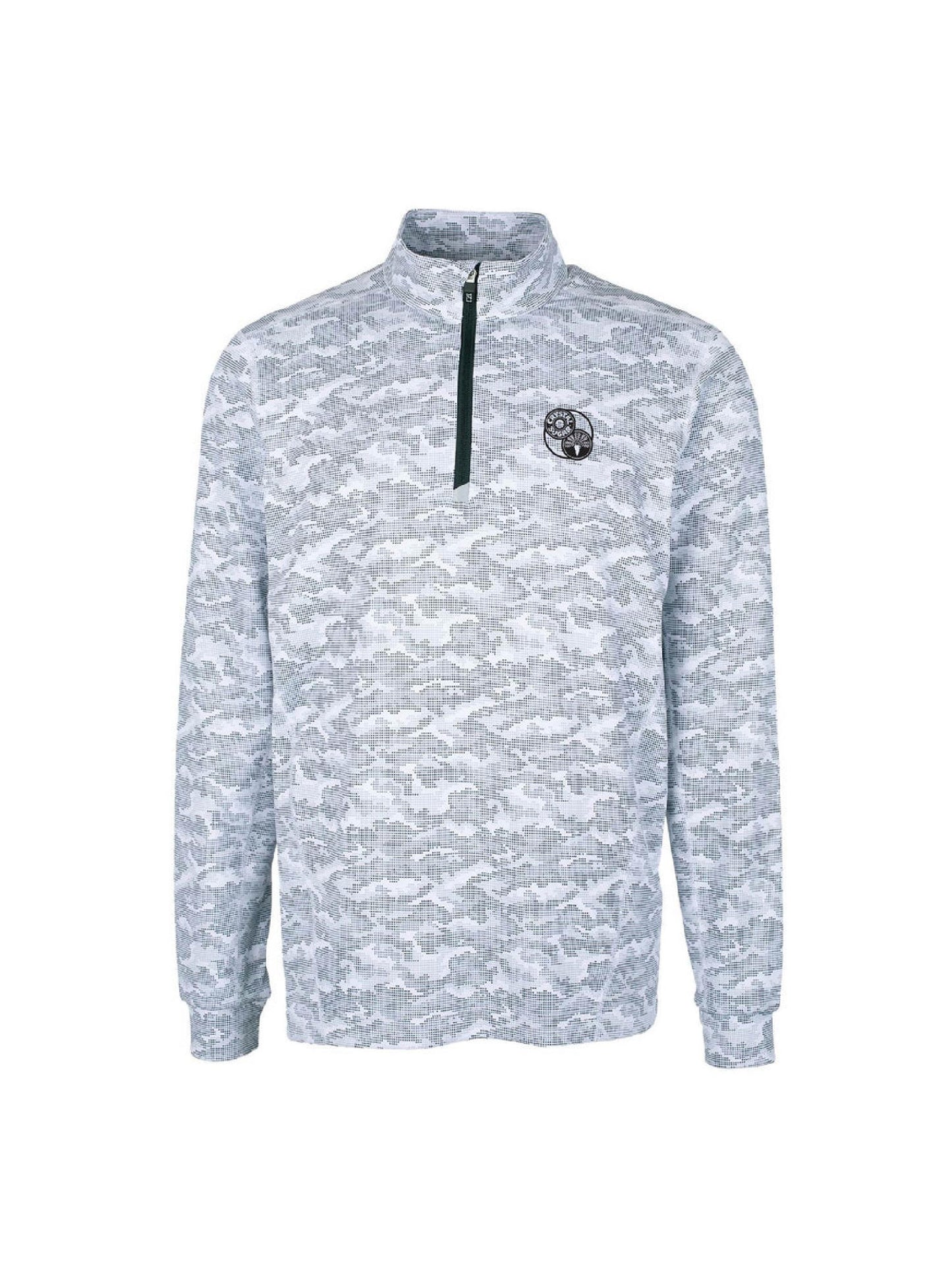 ACS205. Cutter & Buck Traverse Camo Print Stretch 1/4-Zip Men's Pullover