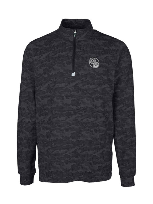ACS205. Cutter & Buck Traverse Camo Print Stretch 1/4-Zip Men's Pullover
