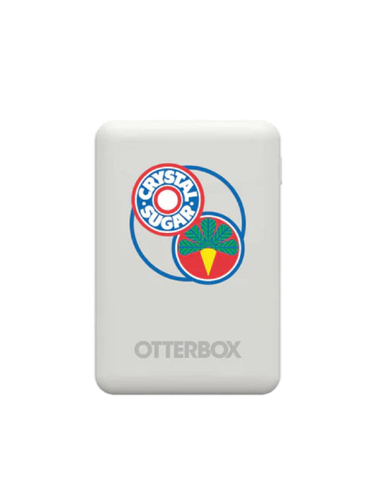 ACS555. White OtterBox Power Bank.