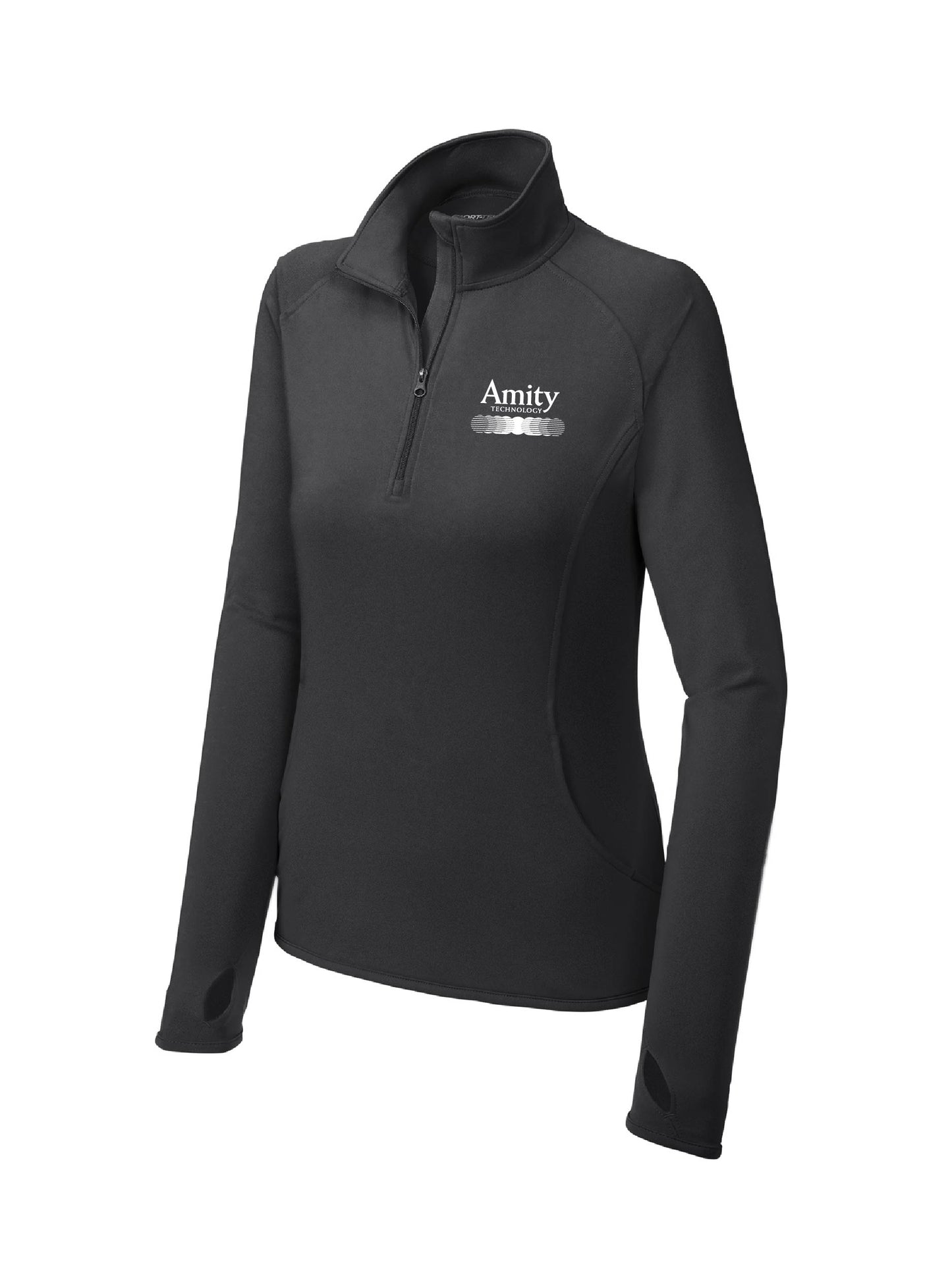 AT100. Sport-Tek Ladies Sport-Wick Stretch 1/4-Zip Pullover