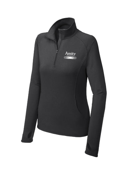 AT100. Sport-Tek Ladies Sport-Wick Stretch 1/4-Zip Pullover