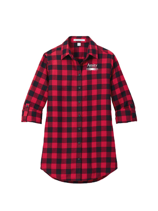 AT102. Port Authority Ladies Plaid Flannel Tunic