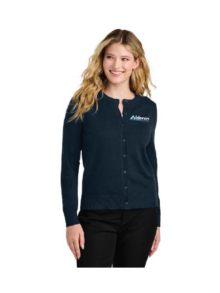 ALD112. Port Authority Women’s Easy Care Crewneck Cardigan Sweater