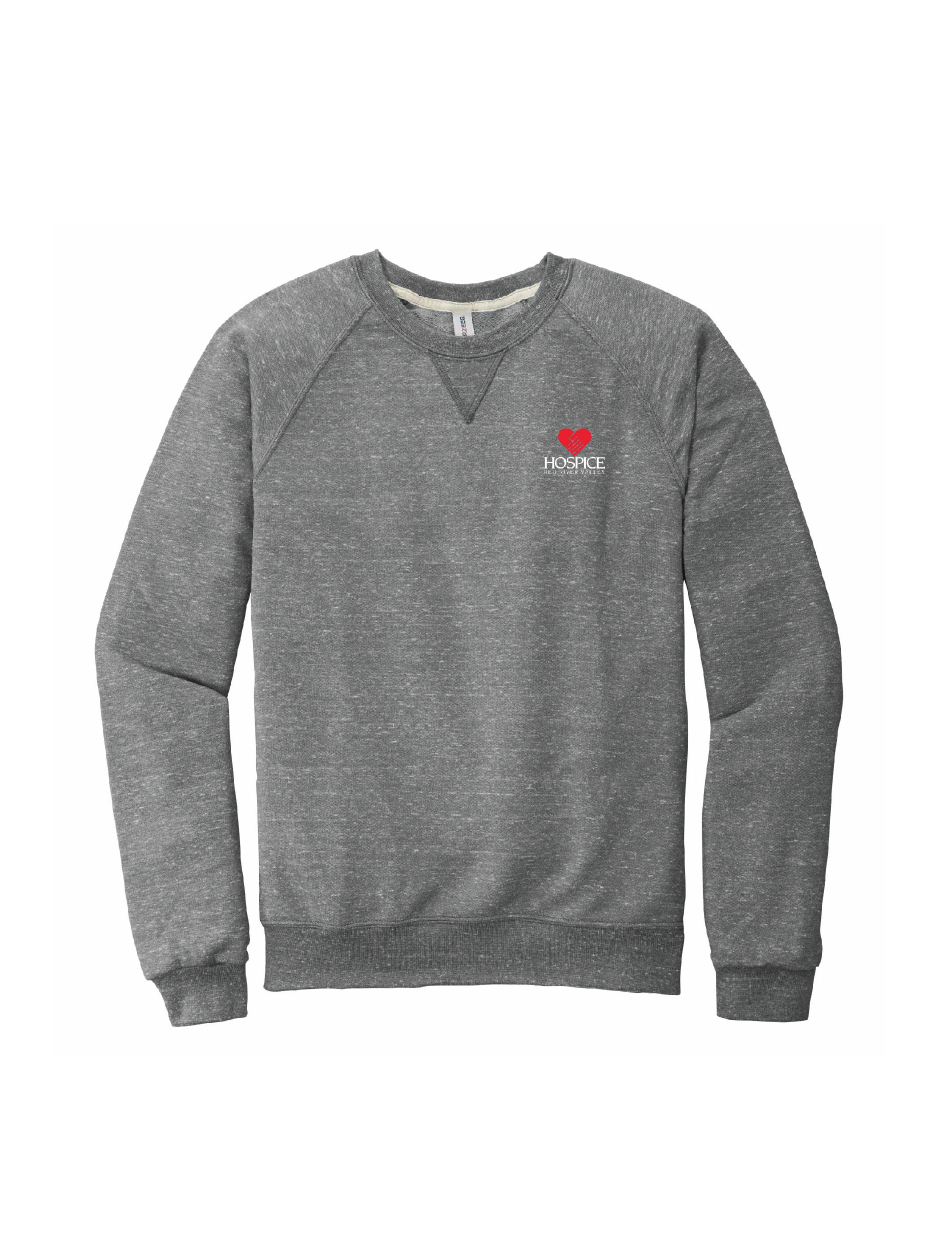 HRRV207. JERZEES ® Snow Heather French Terry Raglan Crew