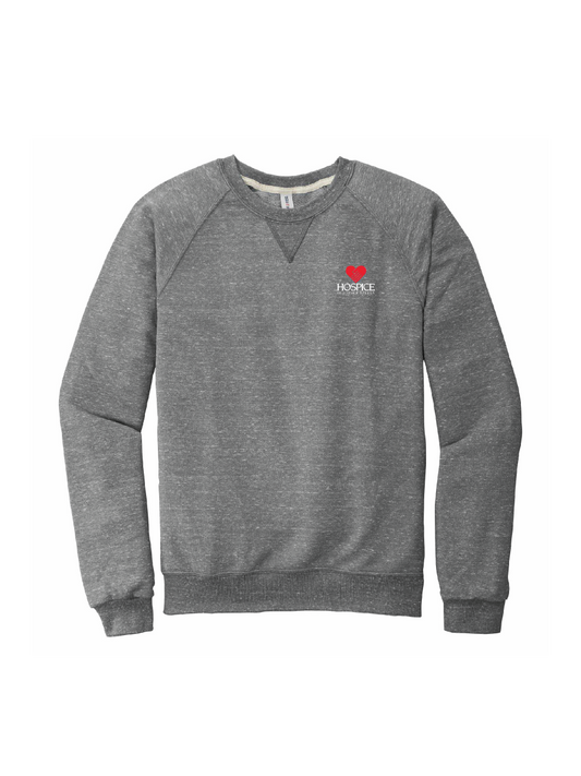 HRRV207. JERZEES ® Snow Heather French Terry Raglan Crew