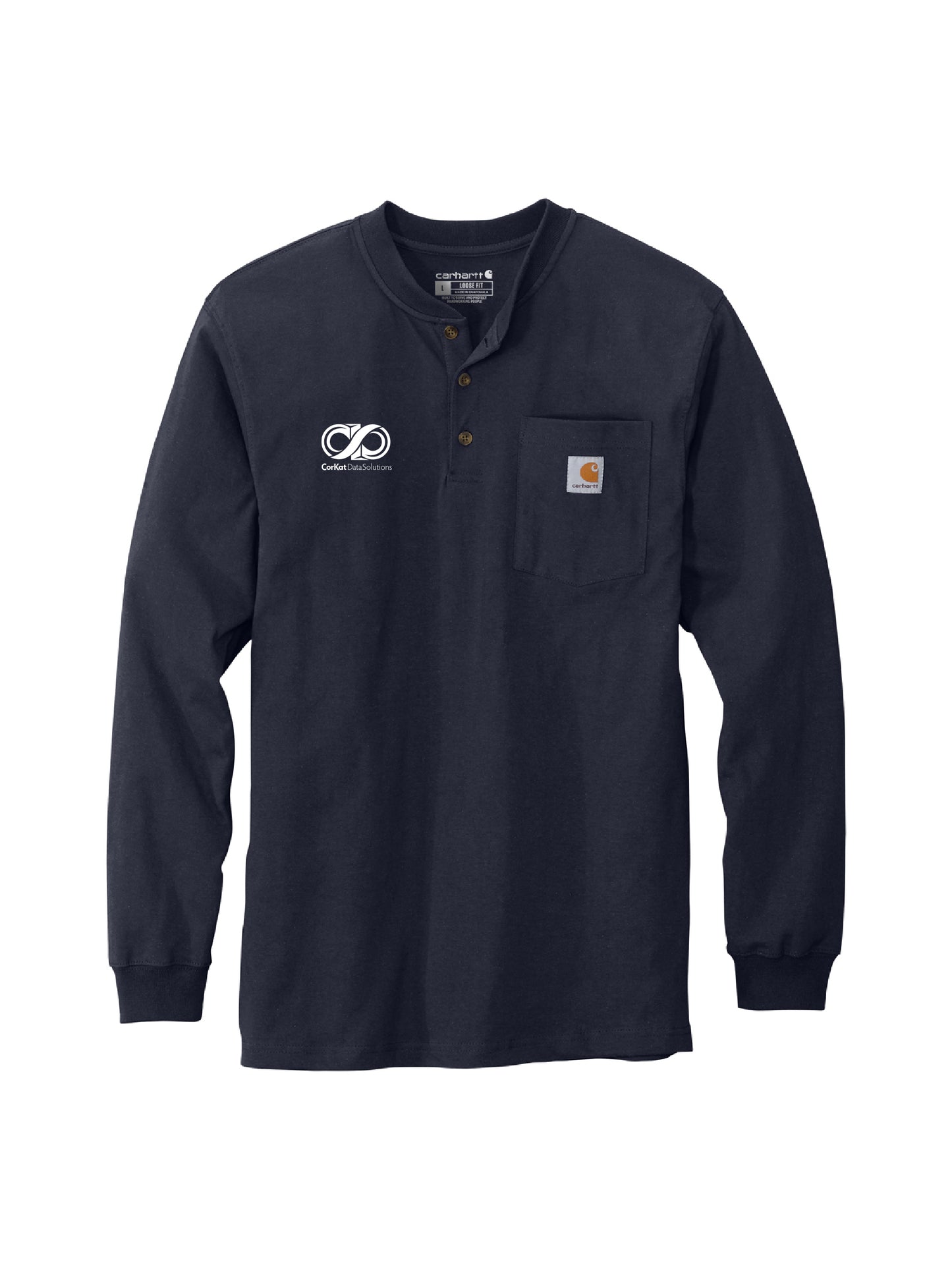 CK221. Carhartt® Long Sleeve Henley T-Shirt