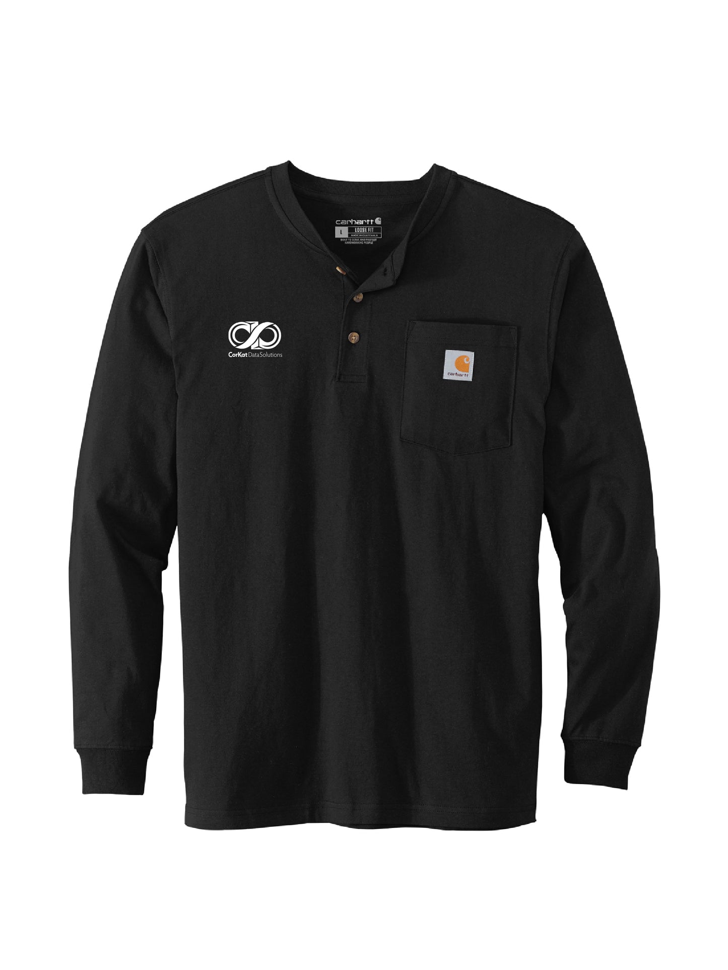 CK221. Carhartt® Long Sleeve Henley T-Shirt