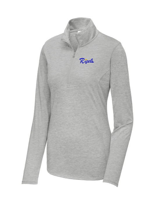 RH200. Sport-Tek® Ladies' PosiCharge® Tri-Blend Wicking 1/4-Zip Pullover Sweatshirt