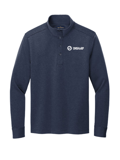 OS207. Brooks Brothers Mid-Layer Stretch 1/2 Button