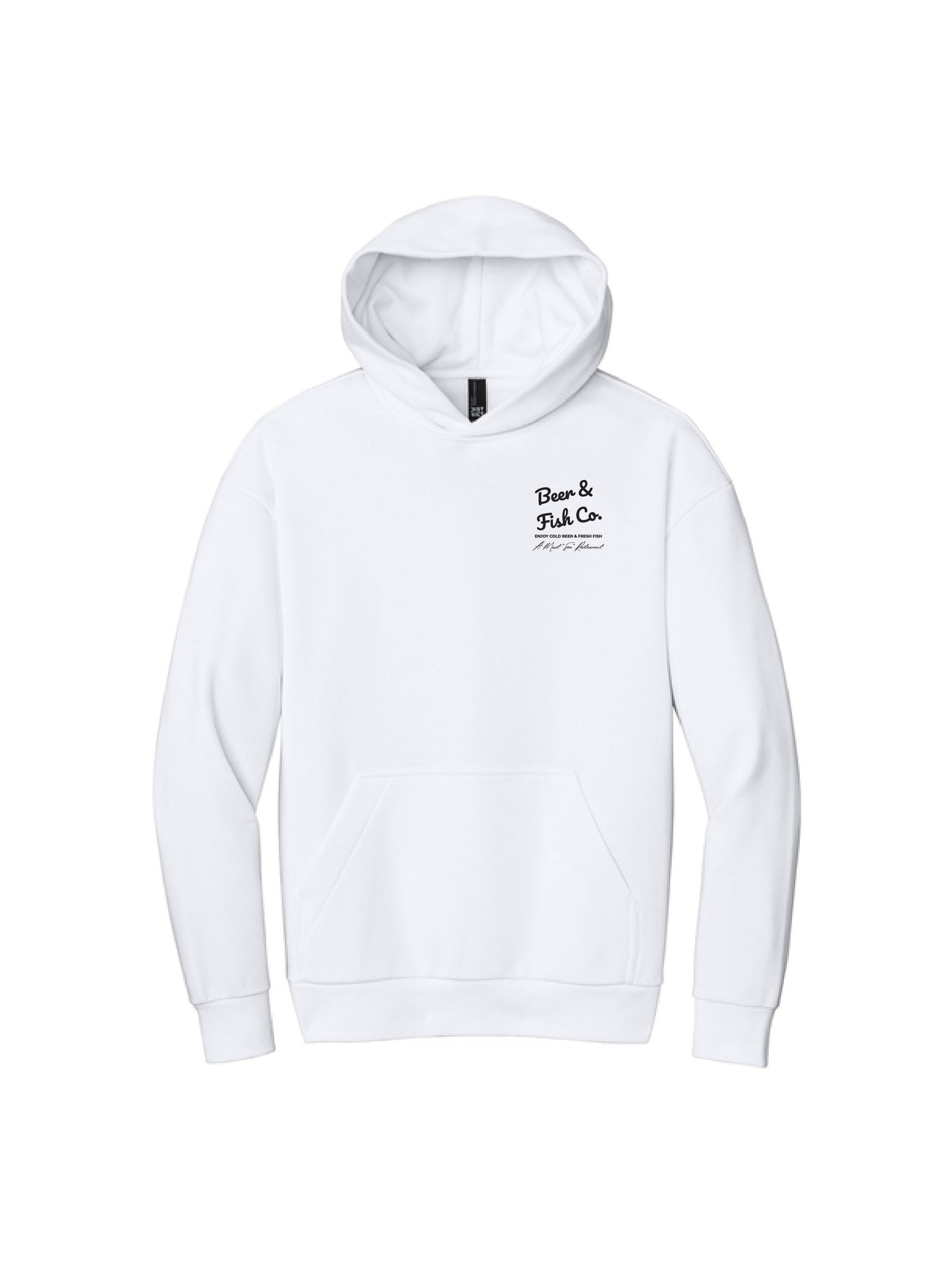 BAF122. "Beer & Fish Script" Heavyweight Fleece Hoodie
