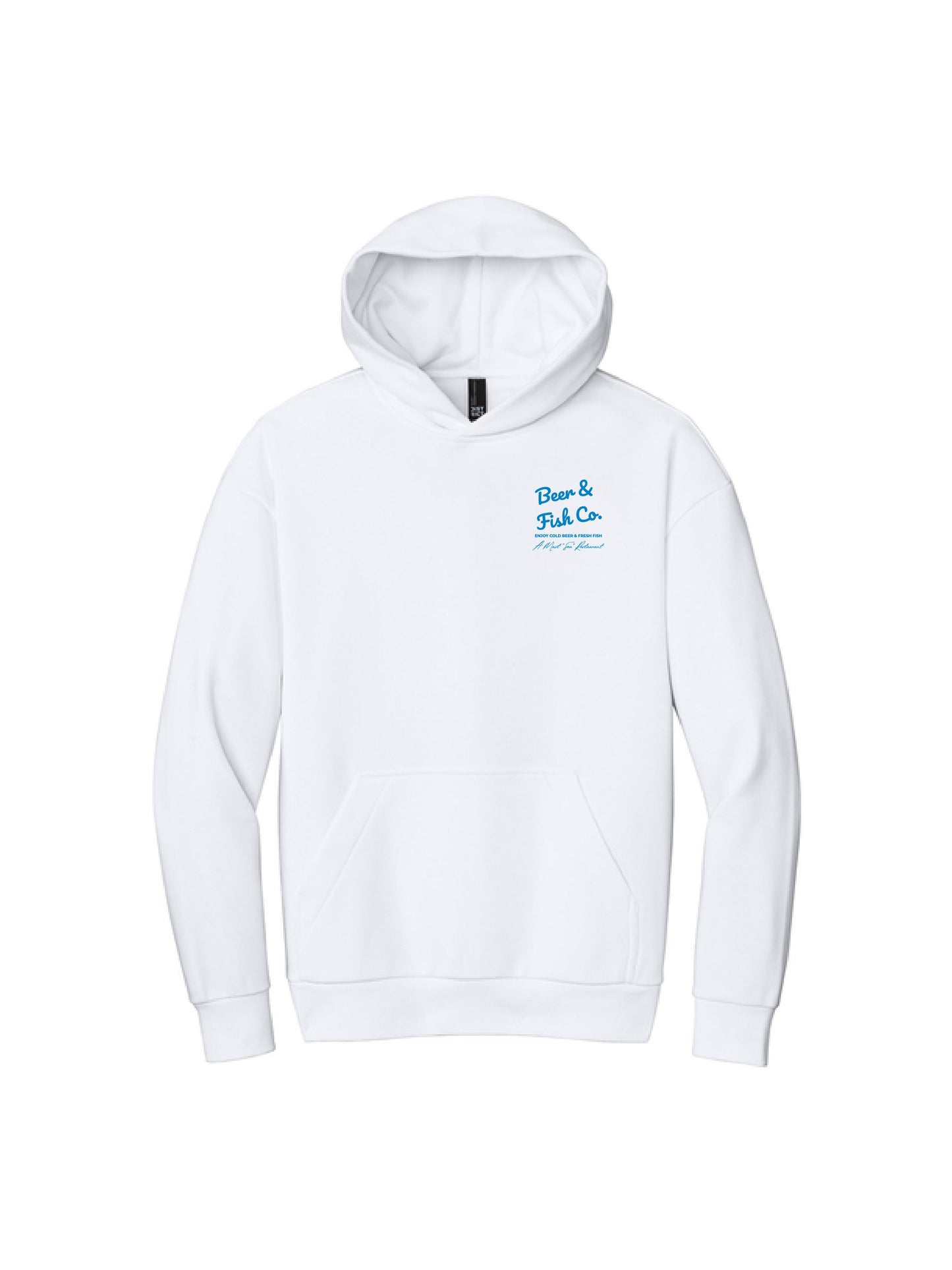 BAF122. "Beer & Fish Script" Heavyweight Fleece Hoodie