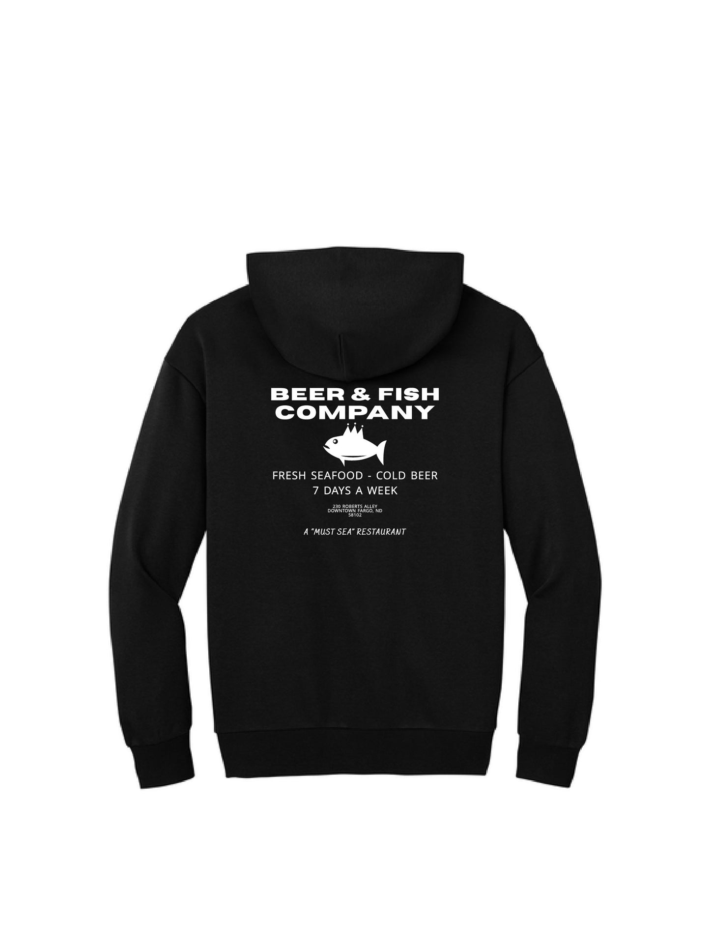 BAF123. "Beer & Fish Company" Heavyweight Fleece Hoodie