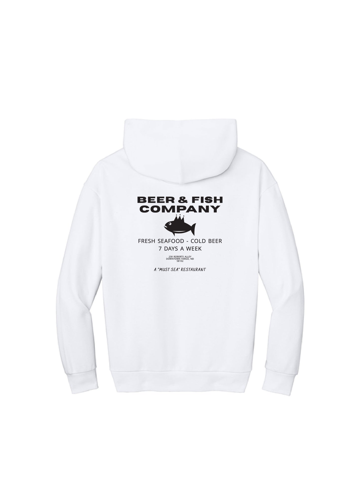 BAF123. "Beer & Fish Company" Heavyweight Fleece Hoodie