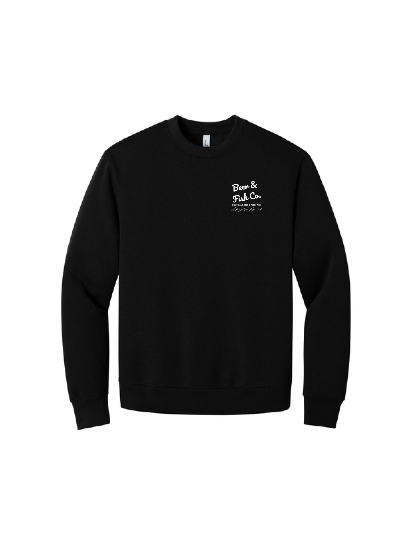 BAF120. "Beer & Fish Script" Unisex Heavyweight Crewneck Sweatshirt