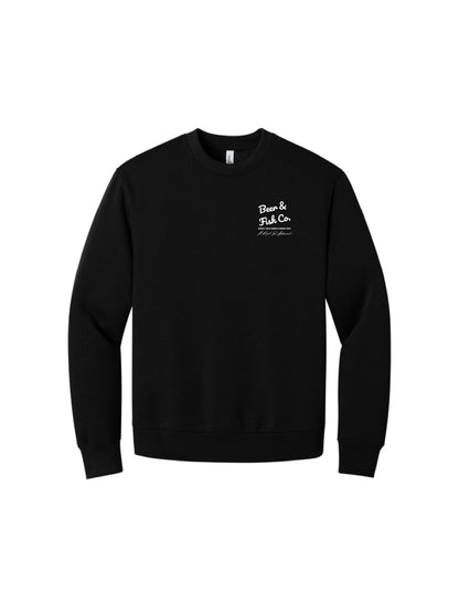 BAF120. "Beer & Fish Script" Unisex Heavyweight Crewneck Sweatshirt