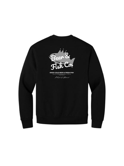 BAF120. "Beer & Fish Script" Unisex Heavyweight Crewneck Sweatshirt