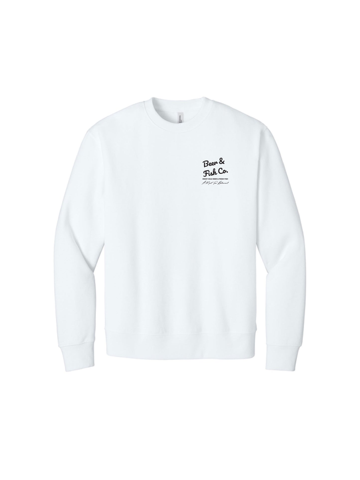 BAF120. "Beer & Fish Script" Unisex Heavyweight Crewneck Sweatshirt