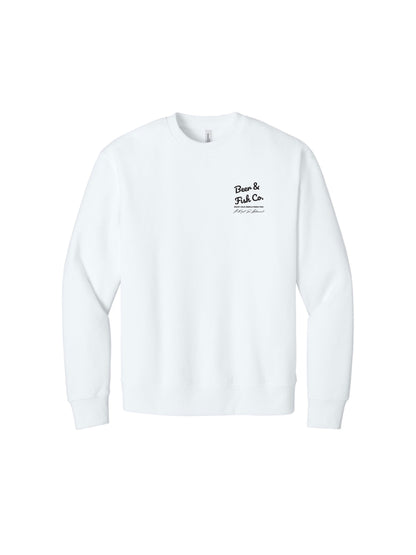 BAF120. "Beer & Fish Script" Unisex Heavyweight Crewneck Sweatshirt