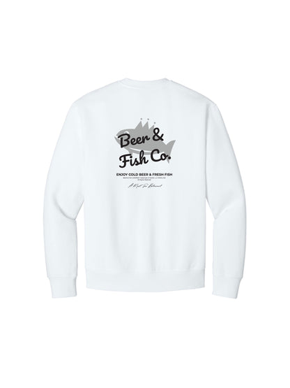 BAF120. "Beer & Fish Script" Unisex Heavyweight Crewneck Sweatshirt