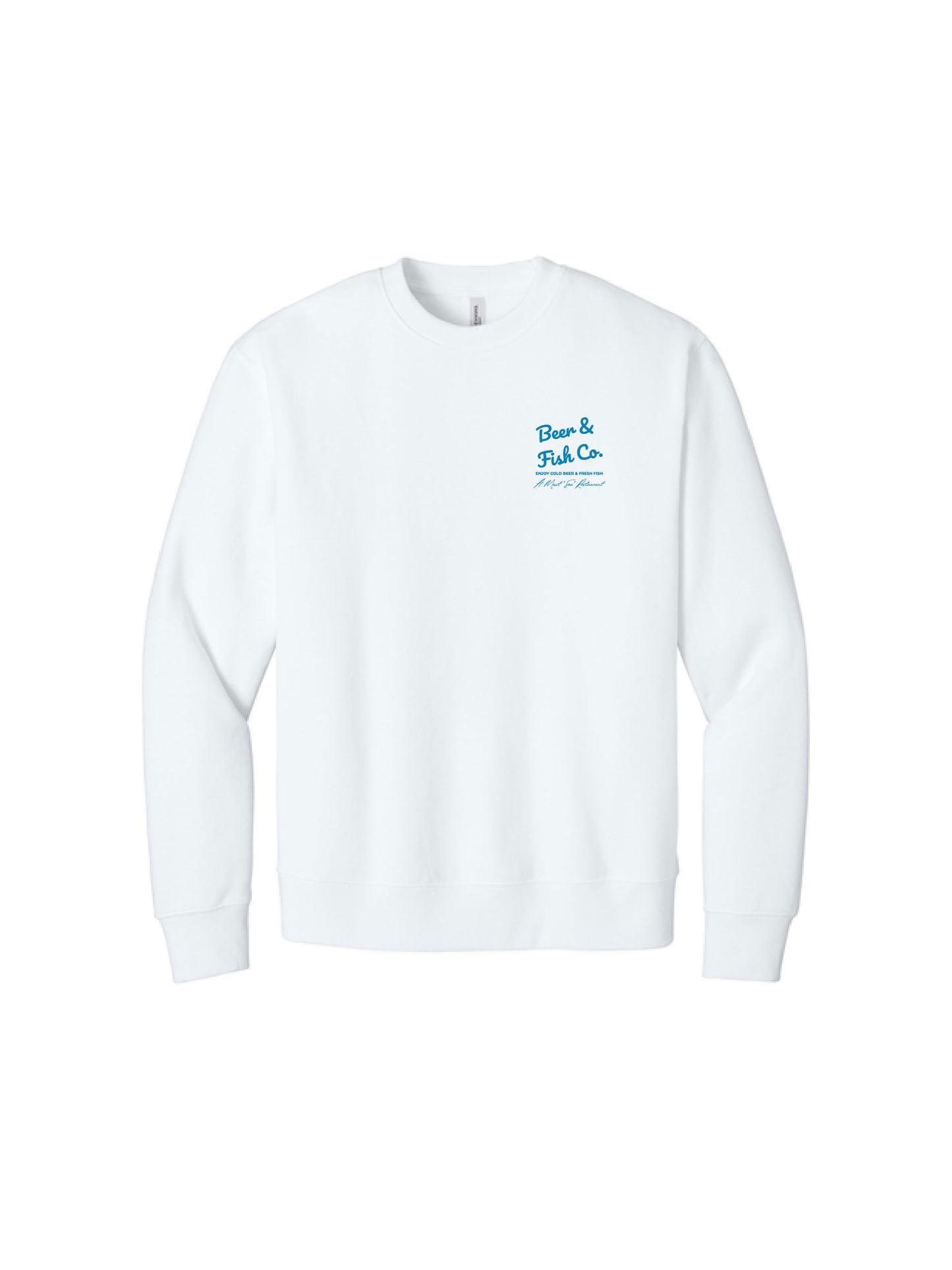BAF120. "Beer & Fish Script" Unisex Heavyweight Crewneck Sweatshirt