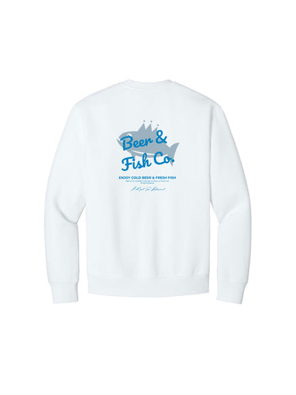 BAF120. "Beer & Fish Script" Unisex Heavyweight Crewneck Sweatshirt
