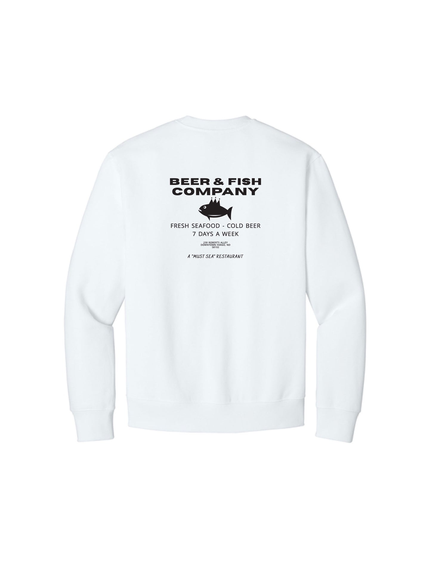 BAF121. "Beer & Fish Company" Unisex Heavyweight Crewneck Sweatshirt