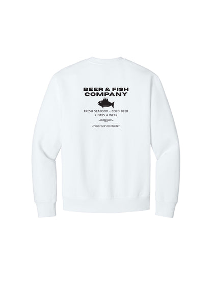 BAF121. "Beer & Fish Company" Unisex Heavyweight Crewneck Sweatshirt