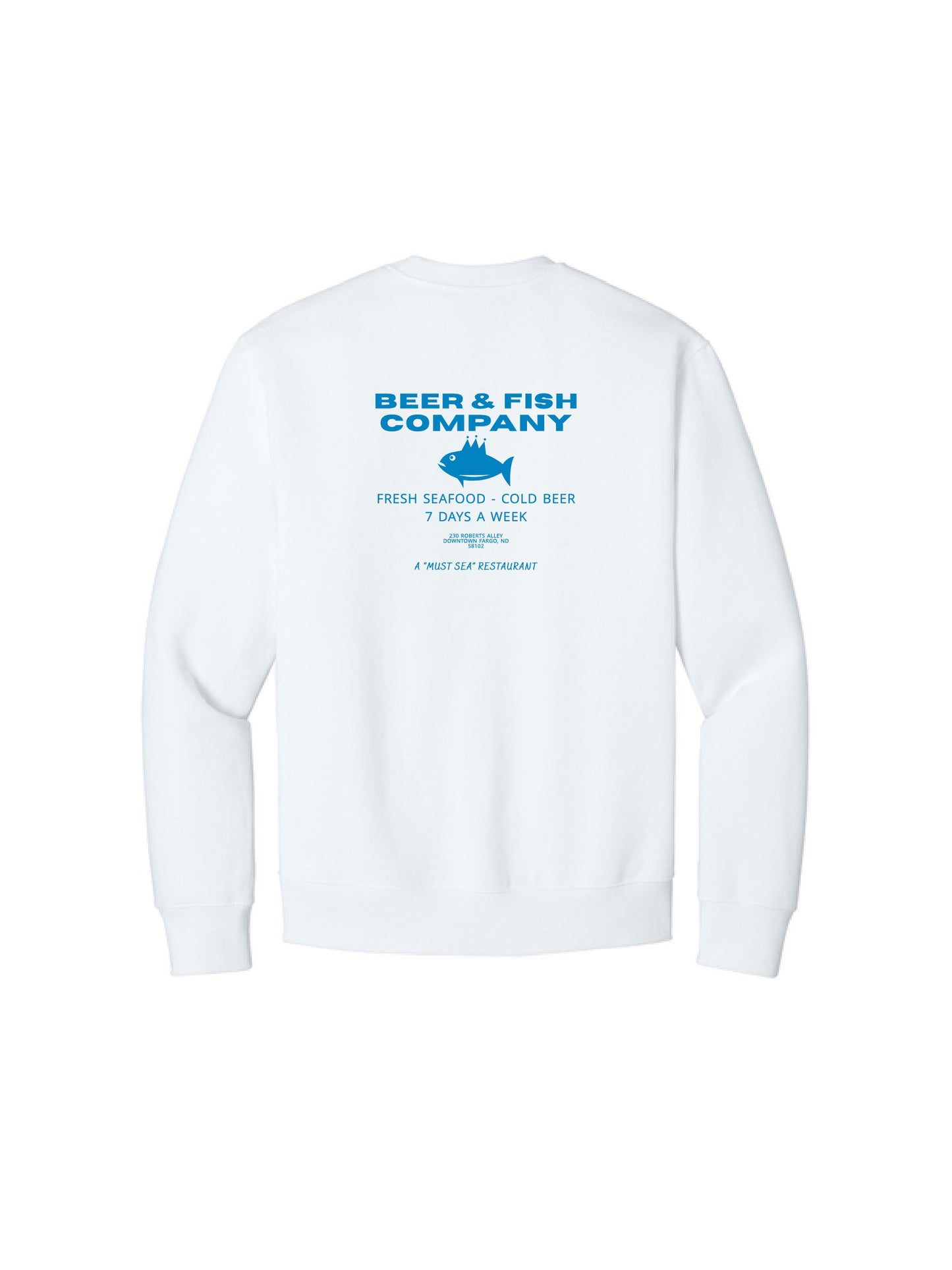 BAF121. "Beer & Fish Company" Unisex Heavyweight Crewneck Sweatshirt