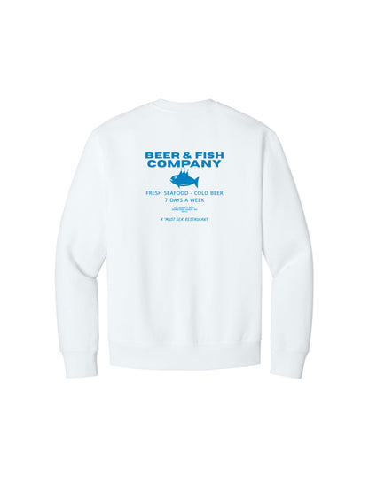 BAF121. "Beer & Fish Company" Unisex Heavyweight Crewneck Sweatshirt
